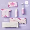 Frida Mom 11pc Postpartum Essentials Kit Gift Set, Hospital Bag Must Haves for New Mom, Includes 4 Disposable Postpartum Underwear, 4 Ice Maxi Pads, Perineal Healing Foam & 24 Pad Liners & Peri Bottle