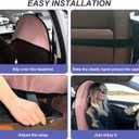 Waterproof Sweating Car Seat Cover for Post Gym Workout, Running, Swimming, Beach and Hiking, Universal Fit Non-Slip Bucket Seat Protector for Cars SUV Trucks, Machine Washable (Pink)