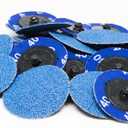 Benchmark Abrasives 2 Inch Sanding Discs Quick Change Zirconia - Male R Type Backing Drill & Die Grinder Sanding Disc for Deburring Polishing Rust Remover for Metal Paint Stripper (25 Pack), 120 Grit