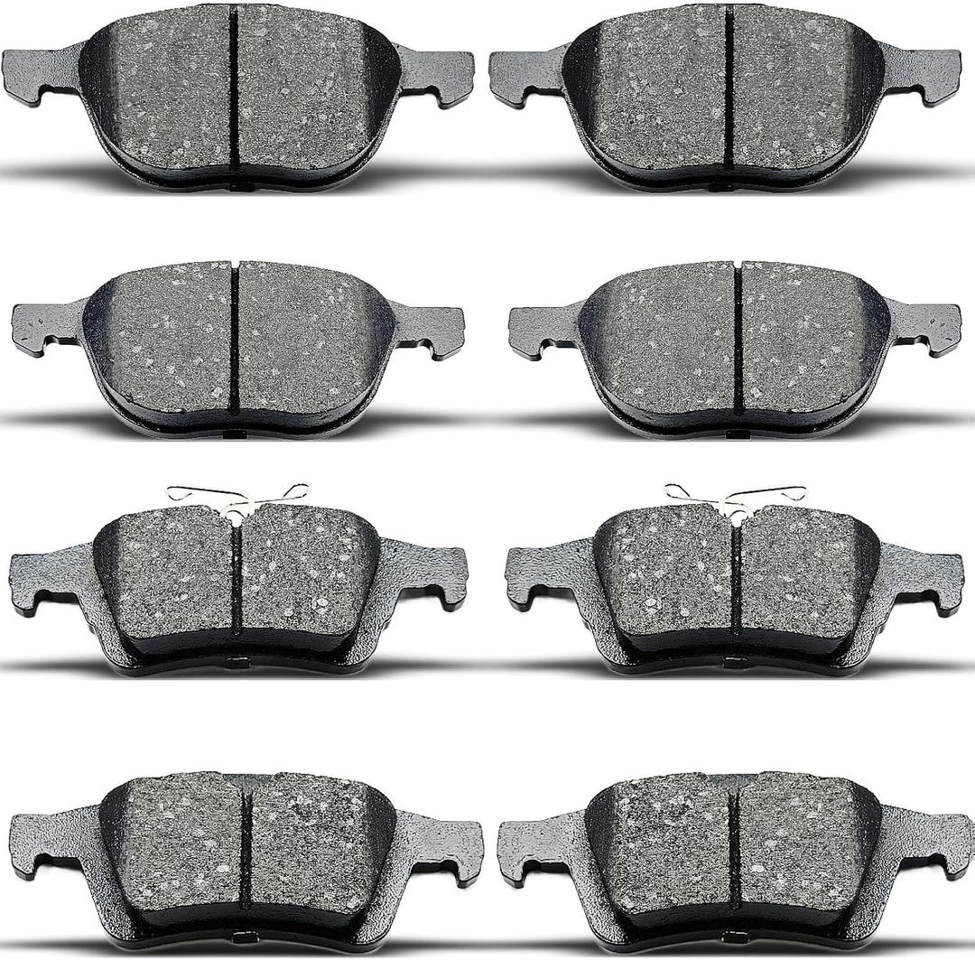 D1563 D1564 8pcs Front Rear Ceramic Brake Pads Sets Fit For 2013 2014 2015 2016 2017 For Ford C-Max,2013 2014 2015 2016 For Escape