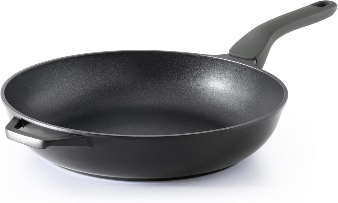 PRICUSIS Nonstick Frying Pan, 8/10/12 Inch Skillet with Stay Cool Handle, Fully Coated, Induction Compatible & Oven Safe, 100% Dishwasher Safe, PTFE & PFOA Free12 Inch, Black Sesame