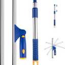 ITTAHO 14" Shower Squeegee for Glass Doors, All-Purpose Extendable Squeegee for Shower Glass with 2 Blades,Window Squeegee,Window Cleaner Tool for Shower Doors, Windows, Bathroom and Car Windshields (Blue)