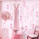 40Pcs Pink Bow Wall Decor, DIY Bow Photo Backdrop, Ribbon Bows Garland, Pink Bows Party Decor for Women Girls Birthday, Baby Shower, Bachelorette Wedding Party, Room Bedroom Decor