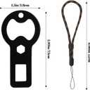 4-Pack Portable Metal Bottle Openers with Lanyard for Outdoor Enthusiasts,Bartender,Kitchen,Home, Restaurant, Graduations, Anniversaries Bar & Parties (Black)