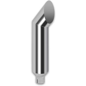 4 Inch Inlet 7 Inch Outlet Polished Stainless Steel Miter Angle Cut Diesel Smoker Exhaust Stack Tip Diesel Exhaust Tip(Stack Smokers 4" ID Inlet 36" Long)