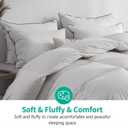 APSMILE Oversized King Feathers Down Comforter - Ultra Soft All Seasons 100% Organic Cotton Duvet Insert Medium Warm Quilted Bed Comforter with Corner Tabs (120x98, White)