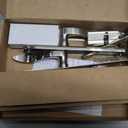 Storm Door Handle Complete Set, Fit Screen and Storm Door Handle Replacement Part with Lock Cylinder and Key, 2-1/2" Handle PZ, Polished Nickel