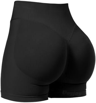 VOYJOY Women Workout Impact Shorts 2.5"/ 3.6"/ 4.5"/ 6" Scrunch Butt Lifting Gym Seamless Booty Biker Shorts M