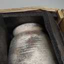 SIDUCAL Ceramic Rustic Vase, Whitewashed Terra Cotta Vase, Distressed Farmhouse Dcor, Pottery Decorative Flower for Home Decor, Table, Living Room Decor, Shelf, Mantel, 7.3 Inch, Terra