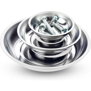 EHOMEA2Z Magnetic Bowl For Screws,Magnetic Bowls For Holding Nuts and Bolts, Small Parts,Pins,Tools,Plate,Dish,Set,Tray,Round