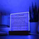 To My Husband - I Can't Live Without You - LED Acrylic Plaque, Best Romantic Birthday Christmas Idea for Husband from Wife, Love Message, Unique Sentimental Keepsake for Him (LED Square Acrylic)
