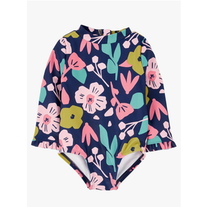 Simple Joys by Carter's Girls' Long Sleeve Zipper One Piece Swimsuit 2 T