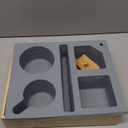 Couch Cup Holder Tray, Couch Caddy with Rotatable Phone Holder, Wooden Sofa Drink Holder with Handle for Bed Car Seat Beach Organizer, Anti-Spill for Snacks Beverage Remote Grey (Gray)