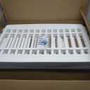 IRIS USA 24" 4-Panel Dog Playpen with Door, 35 x 35 x 24, Puppy Playpen, Dog Play Pen Indoors, Pet Fence, Puppies/Small Dogs, White