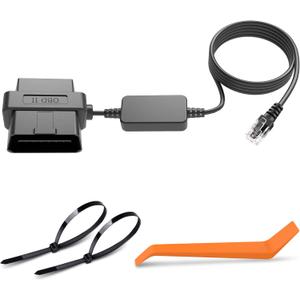 OBD Radar Detector Power Cable,OBD Radar Detector Charger Cable, OBDII Power Cord Compatible with Escort MAX 360 Passport Unide R1/R3 Beltronics Radenso XP etc Radar Detector-RJ11