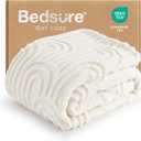 Bedsure GentleSoft Twin Blanket for Bed - Cozy Soft Blankets for Women, Cute Small Fleece Throws for Girls, Graduation Decorations Gift for Her Him School Dorm, White, 60x80 Inches