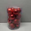 Emopeak 16Pcs Christmas Balls Ornaments for Xmas Tree - 3.15Inch Large Shatterproof Christmas Tree Decorations Hanging Ball for Holiday Wedding Party Decoration Red