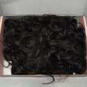 Lommel Messy Bun Hair Piece for Women 70g Elastic Drawstring Loose Wave Curly Hair Buns HairPiece Synthetic Hair Bun Hair Extensions for Women Daily Use(Dark Brown)