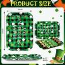 Yungyan 12 Pcs St. Patrick's Day Serving Trays 13 x 9 Inch Large Shamrock Food Trays Platters Paper Candy Dishes for St. Patrick's Day Party Wedding Engagement Party Serving Food Snack Cookies Dessert