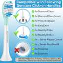 Aoremon Toothbrush Replacement Heads for Sonciare C3 Toothbrush Heads fit for Philips Sonicare Click On Handles ProtectiveClean DiamondClean FlexCare HealthyWhite G3 W3 4100 5100 6100, 10 Count, White