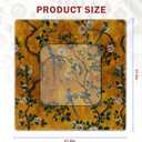Vintage Chinoiserie Floral Bird Mahjong Mat for Table 31.5 x 31.5 in, Oriental Gold Chinese Botanical Non-Slip Noise Reduction Game Table Cover for American Mahjong Card Board Tile Games, Oriental Gold Floral Bird