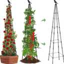 MYMULIKE 2Pack Garden Trellis for Climbing Plants Outdoor Indoor Pot 67'' Cucumber Trellis for Climbing Plant Support for Climbing Vegetables Plants Garden Obelisk Trellis Tomato cage & Climbing Rose