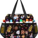 Bingo Bag with Pockets for Daubers Dabbers Dotters Bingo Stuff Supplies for Players (Black)