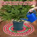 Heavy Duty Christmas Tree Stand Mat 31"/80cm Dia Christmas Tree Mat for Under Tree Silicone Christmas Tree Floor Protector for Preventing Wood Floor from Spills and Scratches, Red