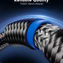 Digital Optical Audio Cable 3ft/1M- Cotton Braided Toslink Fiber Optic Cable for Sound Bar, TV, Home Theater, PS4, Blu-Ray Player & More (Black)