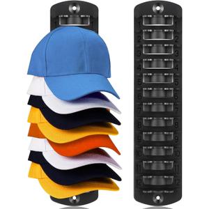 Hat Organizer for Baseball Caps, 1 Pack Hat Rack for Wall Strong Adhesive Hat Hanger Hat Hooks Stand Organizer Storage Holder Display for Door Closet Bedroom