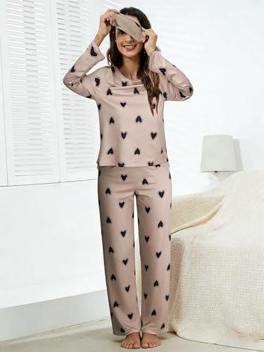 Women's Pajamas Sets Long Sleeve Lounge Warm Sleepwear 2 pieces Fall Clothes. Size Medium