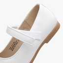 BlueKnot Girl Mary Jane Ballet Flat Dress Shoe for Toddler Little Kid(White 10 Toddler)