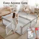 71" 59" Baby Playpen with Gate, Large Baby Play Pen for Babies and Toddlers, Infant Fence Play Yard with Door for Living Room, Anti-Fall, Breathable Mesh