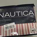 Nautica - Twin XL Size Sheet Set, Crisp & Tailored Cooling Sheets with a Smooth Cotton Percale Lightweight Feel - Bed Sheets with Matching Pillowcase & Fitted Sheet (Coleridge Stripe Red)
