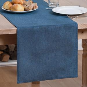Artoid Mode Navy Blue Table Runner, Seasonal Summer Fall Washable Kitchen Dining Table Decoration for Home Party Decor 13x90 Inch