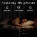Pinch Pleated Linen Curtains 100% Blackout 96 Inches Long for Bedroom | Natural Black Out Thermal Insulated Curtain Room Darkening Memory Trained Pleat Window Drapes with Hooks, 2 Panels, 40"Wx96"L