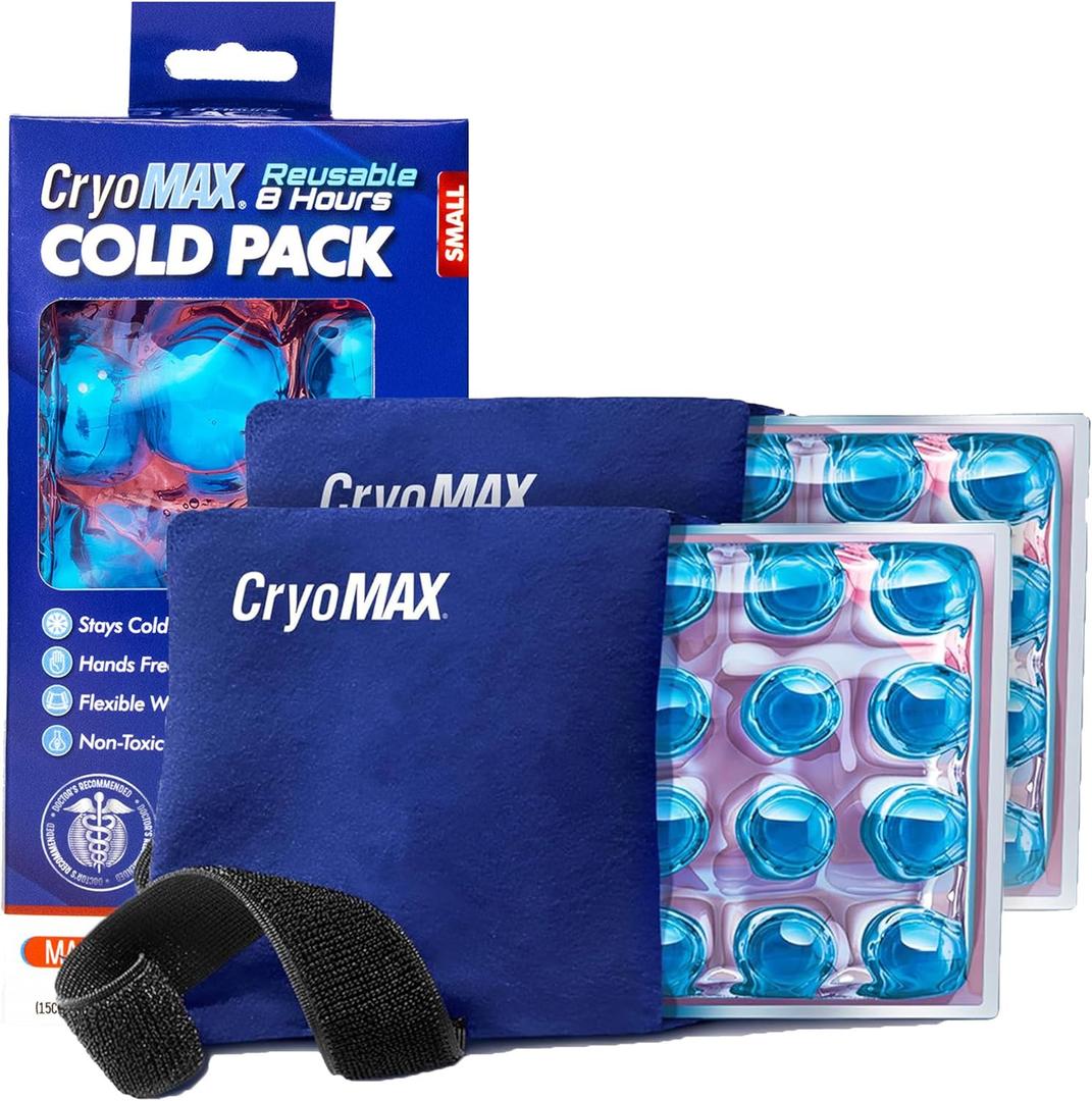 CryoMAX Cold Pack, Reusable, 8 Hour Cold Therapy Ice Pack, Small, 6"x 6" (Pack of 2) CryoMAX Cold Pack, Reusable, 8 Hour Cold Therapy Ice Pack, Small, 6"x 6" (Pack of 2)