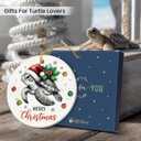 7 x Turtle Christmas Ornament 2025 - Sea Turtle Gifts for Women, Beach Christmas Ornaments for Tree, Ocean Sea Turtle Decor, Nautical Enthusiast Presents for Animal Lovers, Tortoise Gifts for Lovers