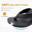 QIGEGE Flip Flop For Men with Arch Support Ultra Soft Cushion Footbed Slip On Lightweight Comfortable Thick Yoga Mat Thong Sandals Beach Thong Slides