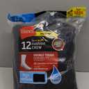 Hanes Men's Double Tough Crew Socks, 12-Pair Pack