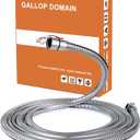 Shower Hose Extension 118'', Extra Long 304 Stainless Steel 10 Ft Handheld Shower Hose Attachment - Encrypted Anti-Tangle Flexible Chrome Connection Fit G 1/2" x G 1/2"
