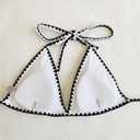AYMGVK Bikini Sets for Women Two Piece Swimsuit Halter String Triangle Bathing Suit (White XL)