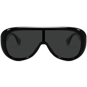 VANLINKER Oversized Aviator Square Sunglasses Womens Men Trendy One-Piece Polarized Lens Retro Futuristic Mask Shades VL9888