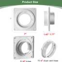 Dryer Vent Wall Plate with Quick Connect & Disconnect, Twist Lock Dryer Vent Connector Kit, 4 Inch Dryer Duct Connector Flange, for Wall Exhaust Vent, Ceiling or Warmhouse Air Circulation
