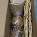 9 Pcs Rabbit Scratch Mat Bunny Accessories, 12 Inch x 3.3 ft Self Adhesive, Rabbit Grass Mats, Bunny Chew Grass Balls, Natural Sleeping Nesting Cage Mat Rug for Guinea Pig Small Animals