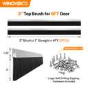 WINOVERCO 3" Garage Door Brush Seal for Top, 10FT Roll Up Door Seal Kit