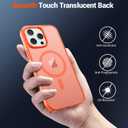 SUPFINE Magnetic for iPhone 16 Pro Max Case (Compatible with MagSafe) (Military Grade Drop Protection) Slim Translucent Matte Shockproof with Anti-Fingerprint Phone Case,Orange