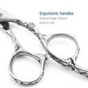 Hair Scissors 6 Inch Professional Barber Hair Thinning Scissors Thinning Shears 440C Barber Shears 30 Teeth Rose handle KINSARO for Hairdresser Barbershop or Home Use