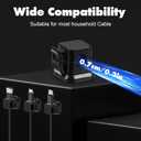 6 Pcs Cord Organizer Holder, Adhesive Charger Cable Holder Clips Organizer Phone Charging Wire USB Keeper Management for Home Office Desk Car Wall Nightstand