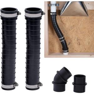 Fernco QwikFlex 24-in. Flexible Pipe Connector Kit for Offset or Hard To Reach 1-1/2-in. SCH40 PVC DWV Connections
